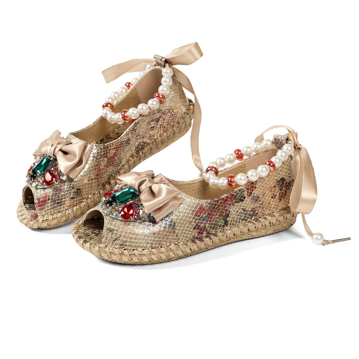 Plus-size Shoes, Flat Shoes, Women s Shoes, Sandals 35 золотой