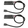 2Pcs PWM Fan Hub 5 Way 4Pin 13.8in Cable Length Widely Compatible PC Fan Adapter Cable for Computer Desktop Case