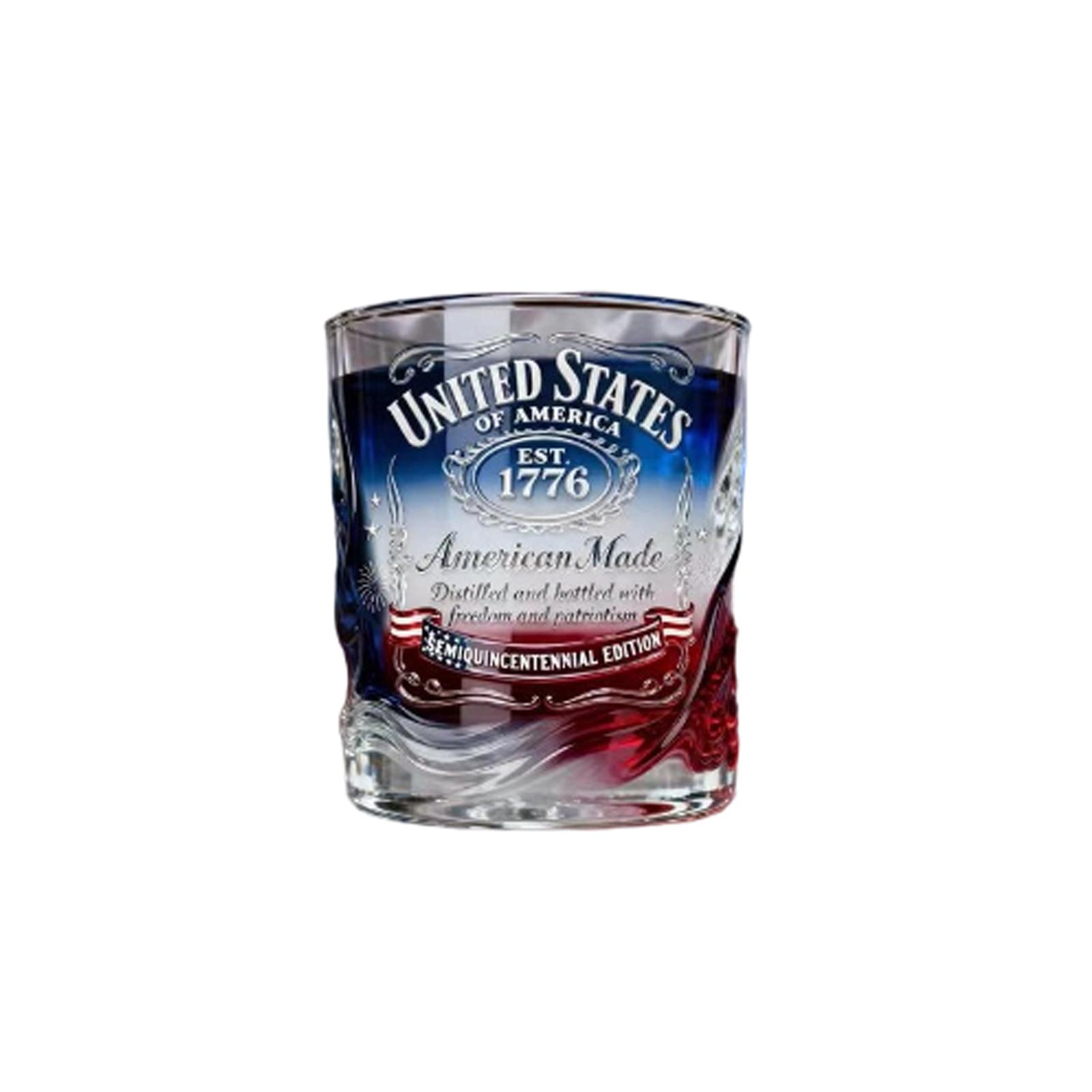 

Whiskey Glass Commemorative 250th Anniversary American Independence Edition Unique Design Durable Thick Base Glassware for Spirits One Size