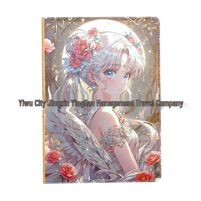 Platinum B5 Anime Leather Cover Notebook – Shining Hardcover for Beautiful Girls A-230