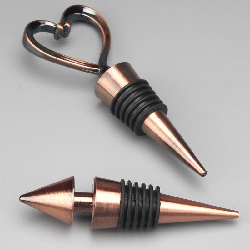 Antique Bronze Heart Shape Wine Bottle Stopper - ABS Sealing Lid for Fresh-keeping