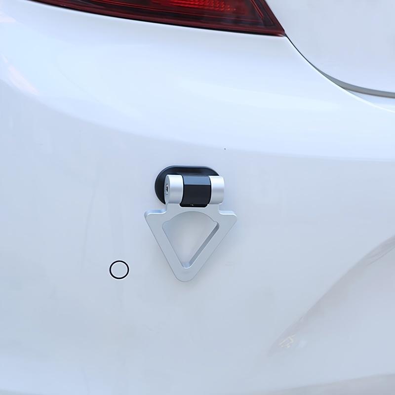 1pc ABS Triangle Car Tow Hook, Rear Bumper Trailer Sticker, Personality Auto Decorative Accessory,Car Stickers Decals