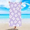 1 Stück Hibiskus Strandtuch, ultrafeine Faser schnell trocknend saugfähiges Badetuch, Outdoor Schwimm Sport Strandtuch