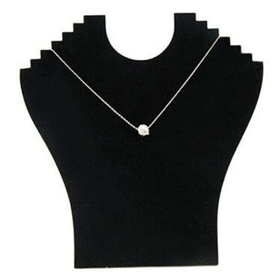Necklace Bust Jewelry Pendant Chain Display Holder Neck Velvet Stand Easel
