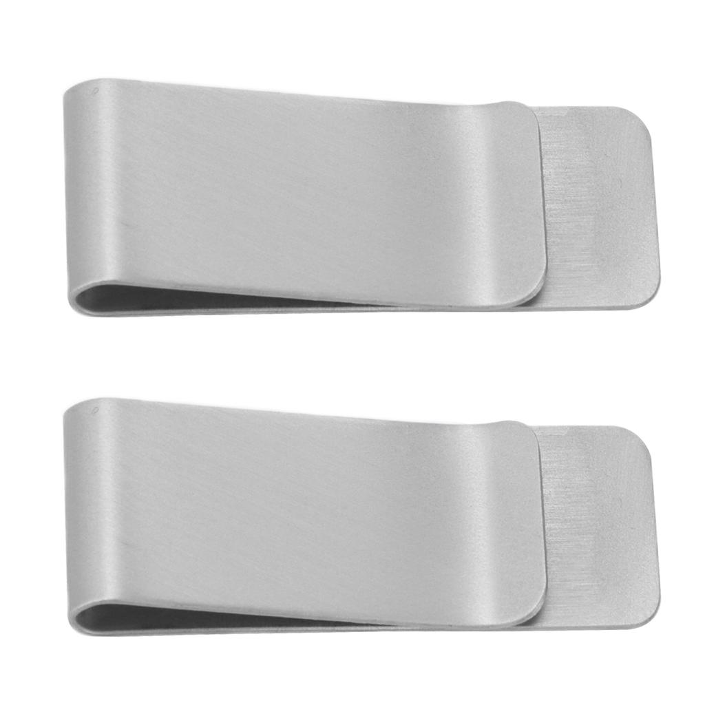 2Pcs Metal Money Clips Stainless Steel SpecialShaped   Wallets Credit Cards Holders for Men(Gold )
