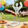 Hot Dog Grill Rack Portable Stainless Steel Sausage Cooker BBQ Tool for Camping Hiking Picnic Grilling