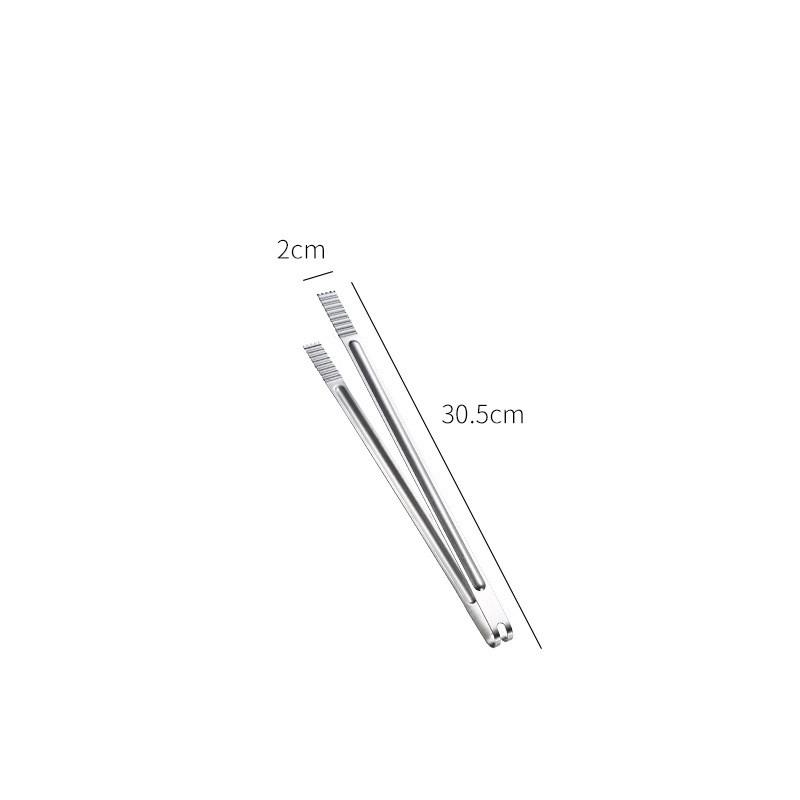 Korean Stainless Steel Barbecue Tongs Thicken Food Serving Clip Ice-Cube Clamp Restaurant Buffet Bar Tools