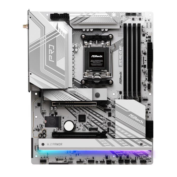 Mainboard - ASROCK - X870E Pro RS WiFi - Integriertes WLAN - DDR4 SDRAM - ATX