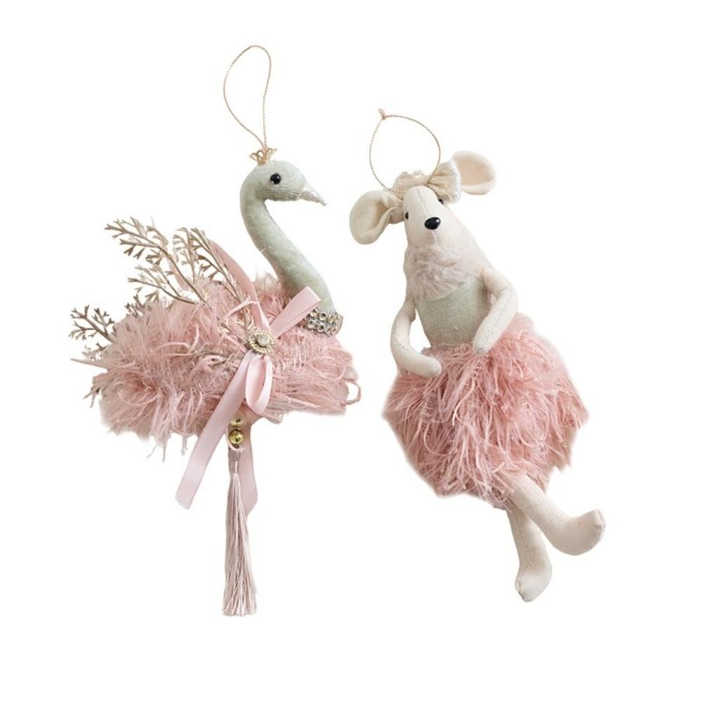 Flannel Xmas Tree Decorations Large Lightweight Christmas Ornaments Swan Deer Christmas Tree Hanging Ornaments