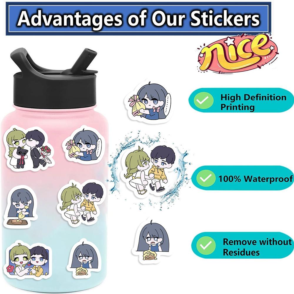 8 Cartoon College Holiday Collage Hands-on DIY Guka Hand Account Mobile Phone Case Laptop Decoration Waterproof