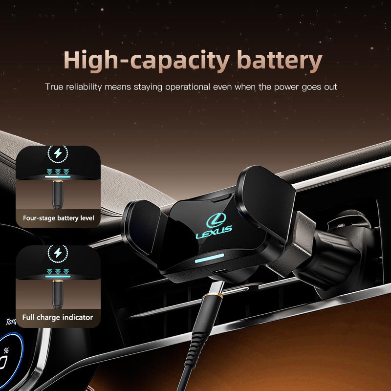 360° Elektrischer Handyhalter Auto Lüftungsschlitz Halter Ständer Für Lexus F-SPORT ES RX NX LS UX LM LX GX LC RZ IS CT GS RC HS SC TX LBX