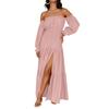 Summer Dresses Women Trendy 2026 Off Shoulder Long Sleeve Maxi Dress Boho Dresses for Women Sundresses for Women