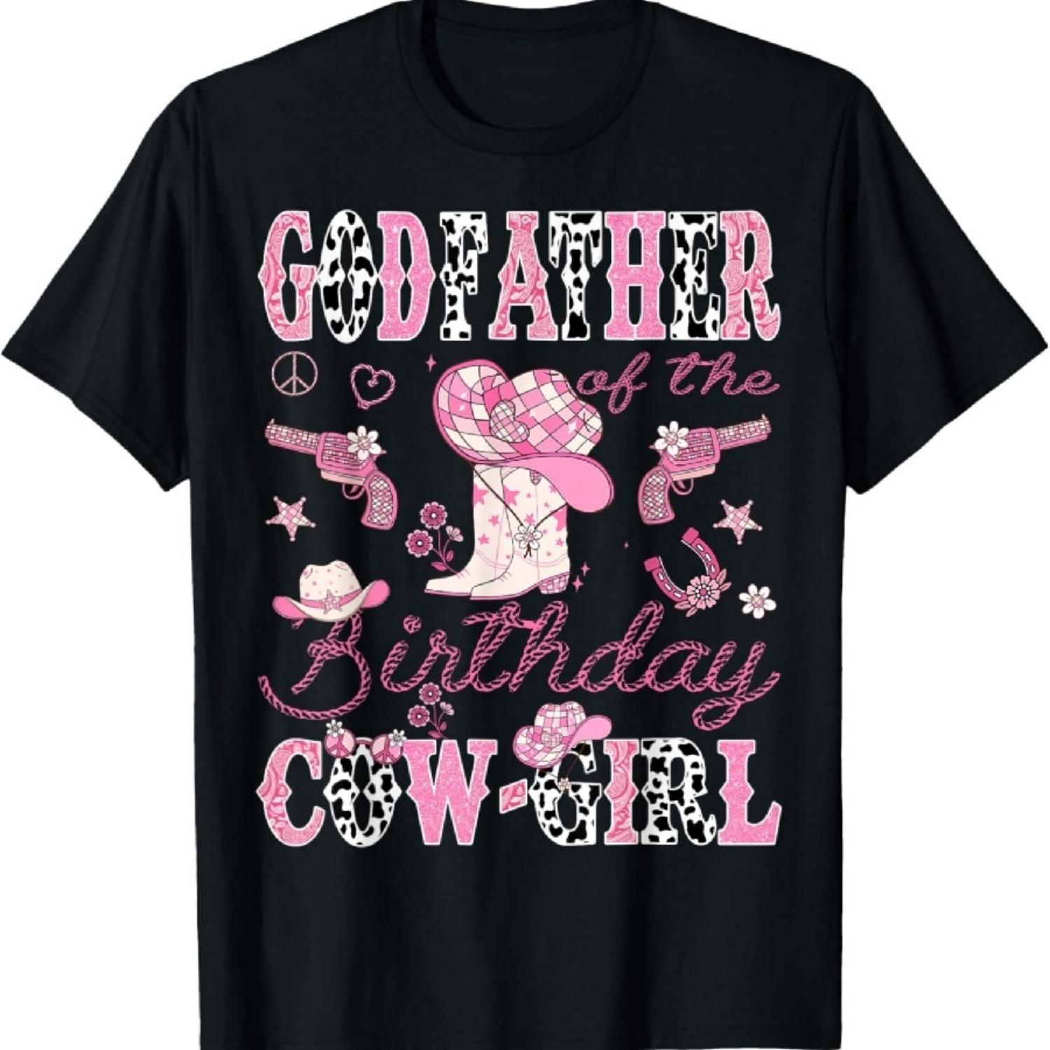 

GodFather Of The Birthday CowGirl Western Rodeo GodFather T-Shirt XXXXXL чорний