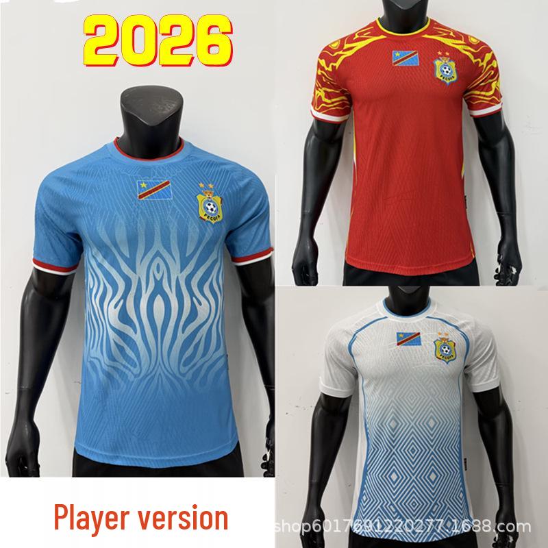 2025/26 DR Congo Home, Away & Third Football Kits - Africa Cup of Nations Player Version Jerseys S
