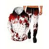 Fashion Skull 3D Print Hoodie Sweatpants Set Men