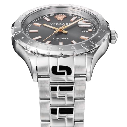 Versace Men's HELLENYIUM Watch (VEZI00424) Automatic, Water Resistant, Sapphire Crystal, Gray Dial, Stainless Steel