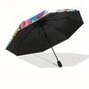 Mickey Mouse, Birthday Party Automatic Opening and Closing Umbrella, Compact Travel Umbrella, Lightweight and Portable, Suitable for Beach C