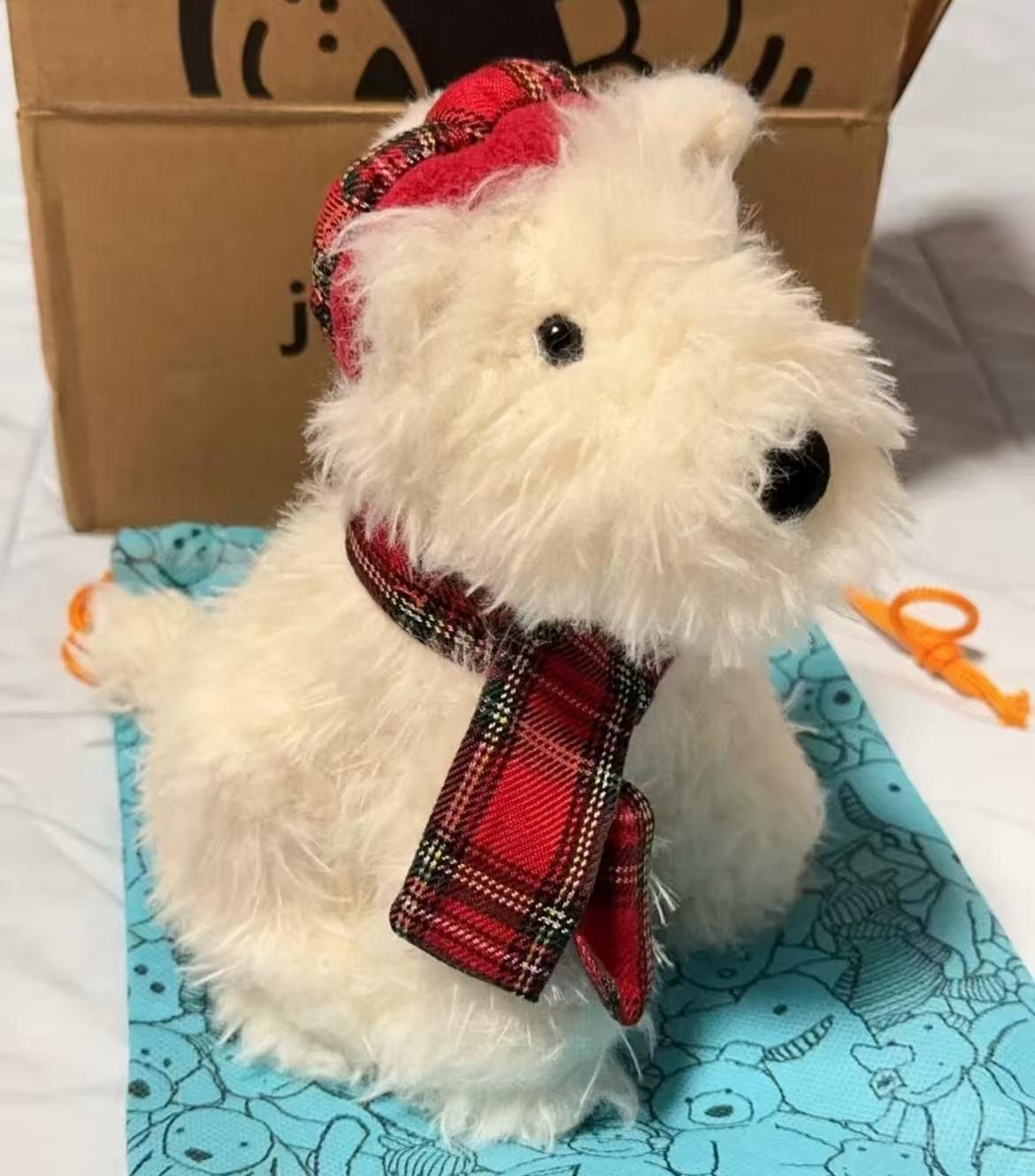 Jelly Cat Christmas West Highland UK Plush Toy JC Limited Edition Super Soft PP Cotton Filled Cute Comfort 23cm