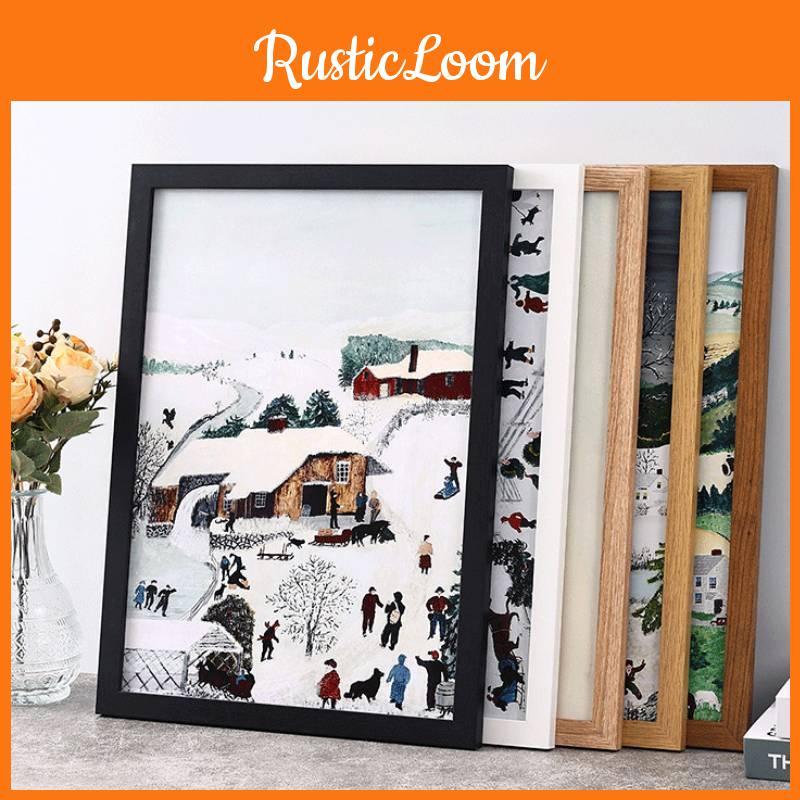 Simple Flat Wooden Outline Poster Frame Childrens Picture Frame Mounting Puzzle