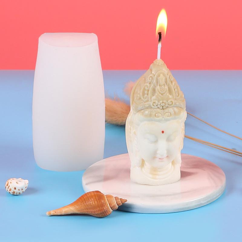 Buddha Statue Aromatherapy Candle Mold - DIY Indoor Decoration Ornament