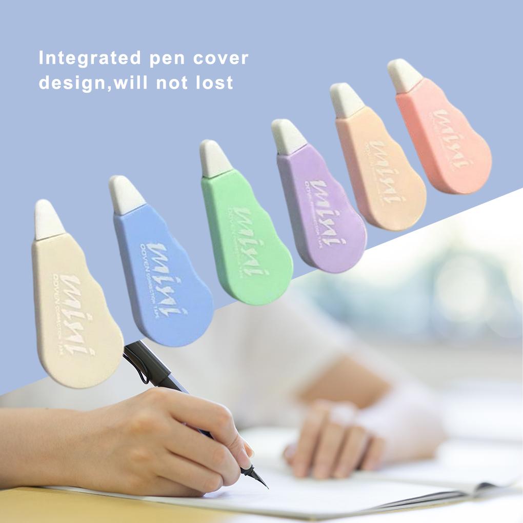 6pcs Correction Tapes School Students Correction Tapes Portable Study Stati