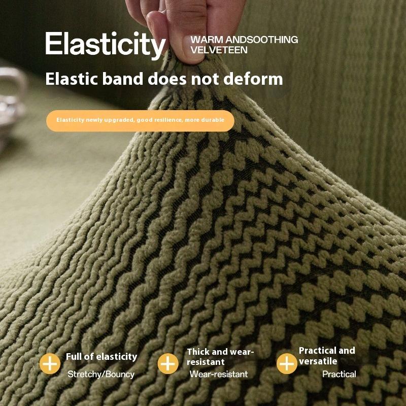Elastischer Jacquard-Stoff Sofabezug Dehnbarer Couchbezug Eckteil L-Form Sofa Überwurf Eckteil für Zuhause 1/2/3/4/5-Sitzer