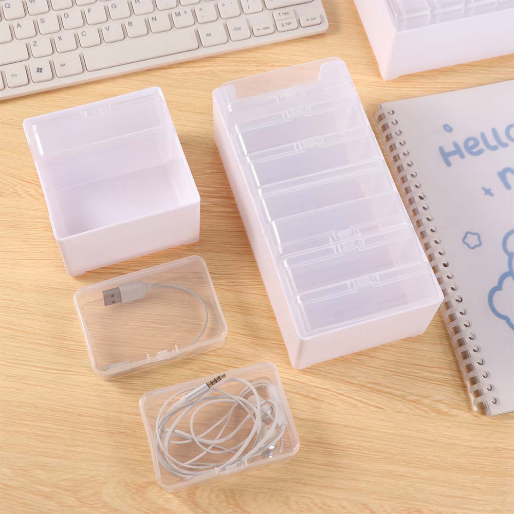 Clear Cable Organizer Box Durable Desktop Cable Organizer Tech Accessories Storage