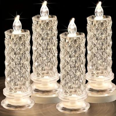 1/4/12/24 Stück Kerzenlichter, Umgebungslichter, romantische dekorative Lichter am Bett im Schlafzimmer, Nachtlichter