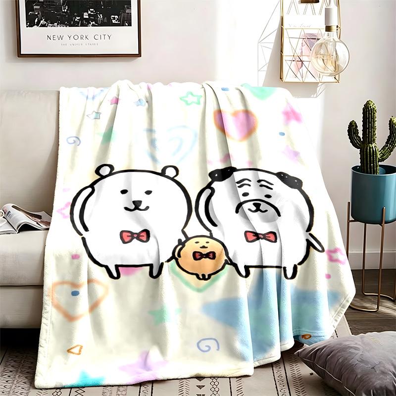Joke Bear Theme Blanket Suitable For The Sofa Camping And Travel Made Of Soft Flannel Material An Ideal Gift For Occasions Such As Birthday