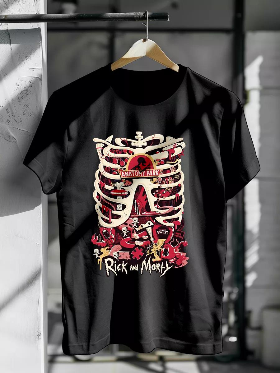 Black T-shirt with Rick and Morty print 3XL