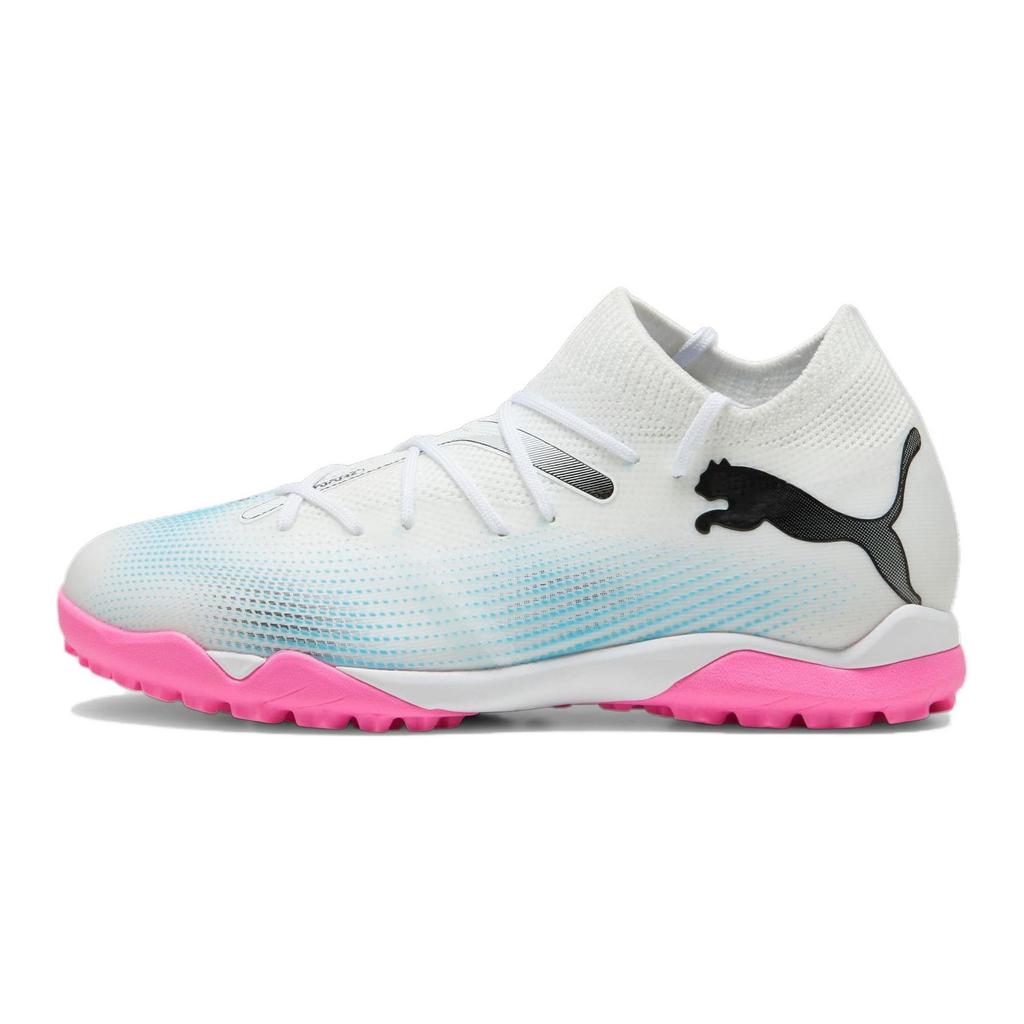 Puma Future 7 Match NJR FG/AG Turf Soccer Shoes Kids Soccer Shoes White Pink 107731-01