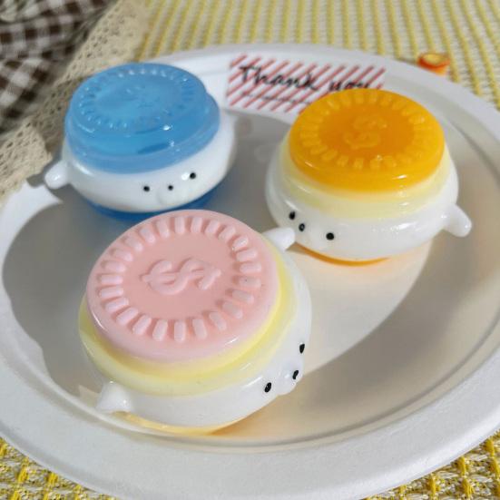 Coin Dog Squeeze Toy Slow Rebound Cartoon Coin Puppy Sensory Fidget Toy Anxiety Relief Soft Stress Ball Pinch Toy