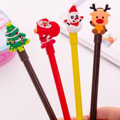 Penna Neutra Alce Serie Natale Cartone Animato - Simpatica Cancelleria Studentesca con Animali, Inchiostro Nero a Base Acqua