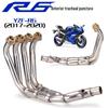 Yamaha YZF R6 Front Integrated Stainless Steel Exhaust Pipe (2017-2020)