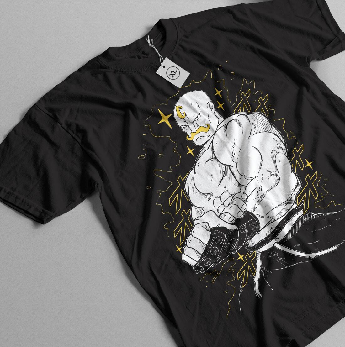 Alex Louis Armstrong Fullmetal Alchemist T-shirt Mustang Lust Anime Shirt M