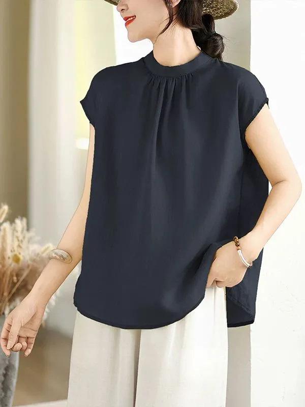 Women's Stylish Hong Kong Sleeveless Linen-Cotton Vest Top