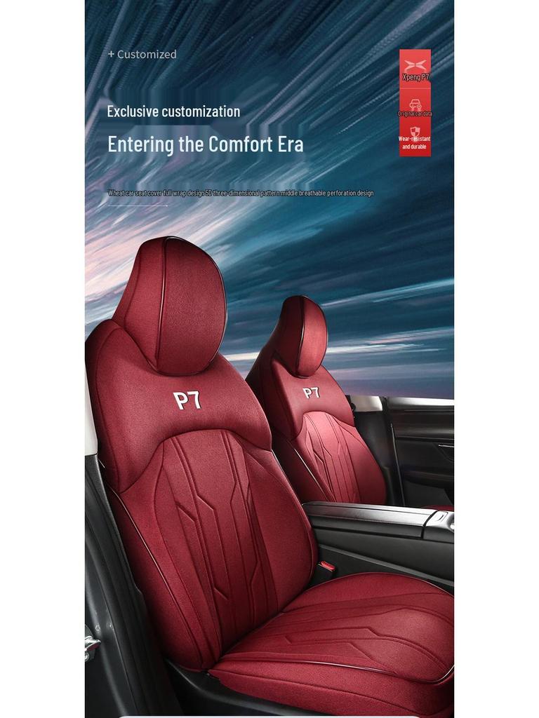 Premium Linen Seat Covers for Xpeng P7 - Universal, All-Season Car Cushion