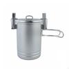 Stainless Steel Camping Pot Lightweight Camp Locking Lid Portable Rice Steamer
