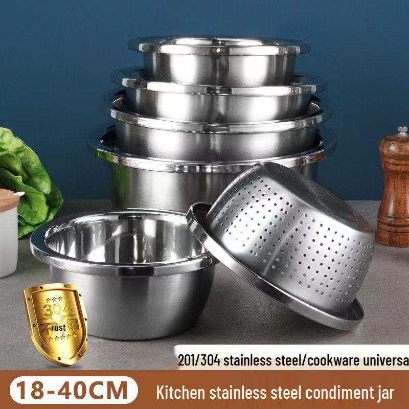 WuTuo 304 Stainless Steel Extra Thick Mixing & Prep Bowl