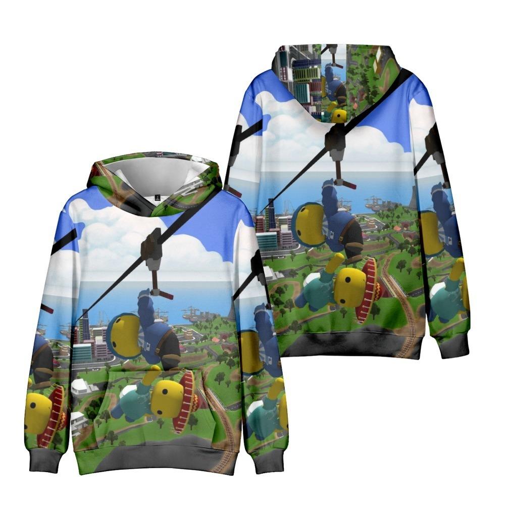 21 Kolorów Jesienna Moda Wobbly Life Kreskówkowy Nadruk Bluzy Casual Długi Rękaw Unisex Pulowery Streetwear Śmieszne Ubrania