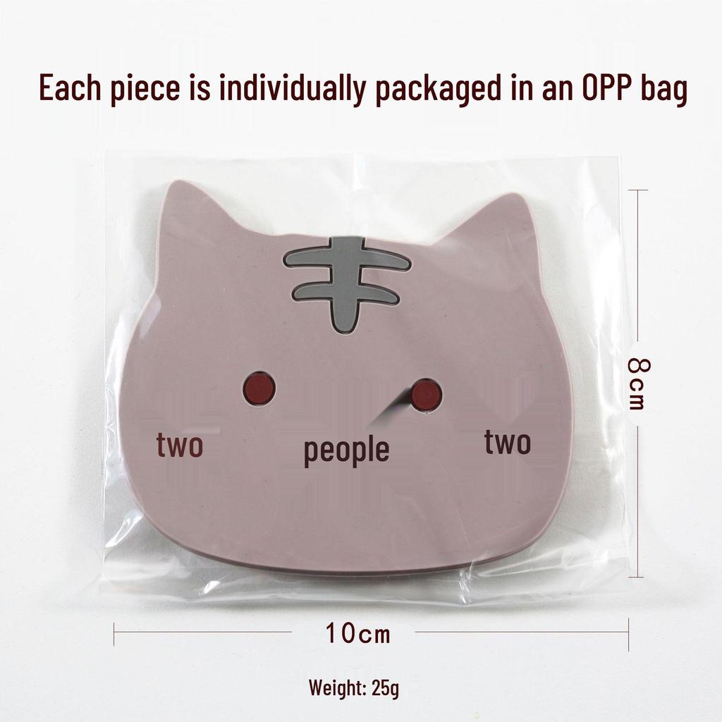 Cute Cat Non-Slip PVC Coaster, Heat-Resistant Silicone Placemat for Cups and Bowls