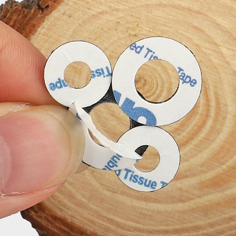 Black PVC Flat Washer with Single-Sided Adhesive, Insulating Round Washer for Screws - 2-M12HH M2*5*0.5 (Transparent, 100 pcs)