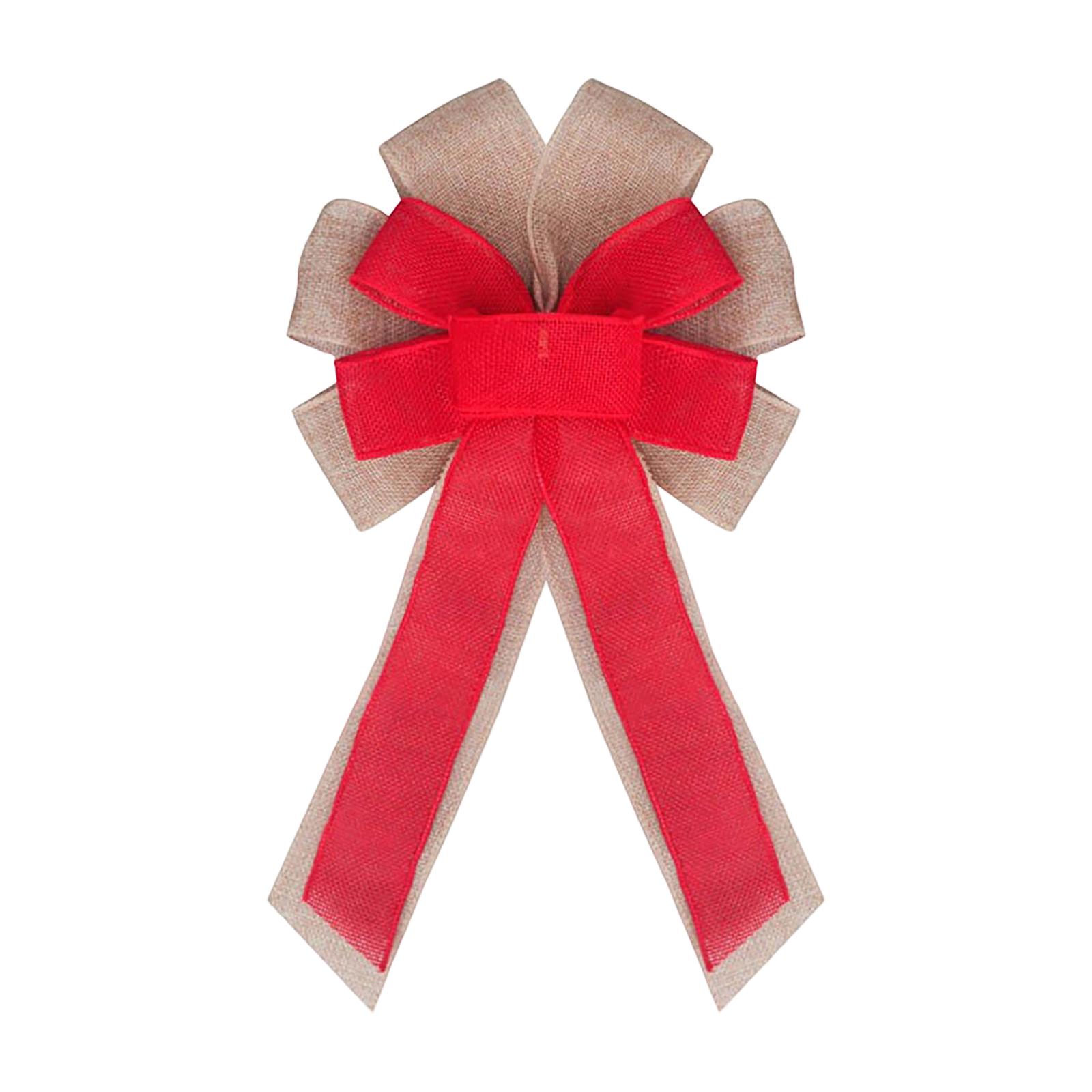 

Imitation Linen Christmas Bow Easter Decoration Christmas Tree Decoration Bow Hanging Decoration One Size красный