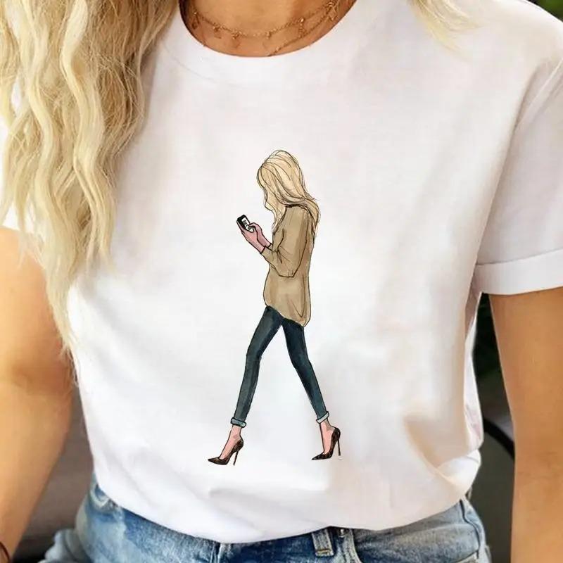 Beauty Flower Graphic Streetwear Fashion Girls TShirts Harajuku Y2K Clothes Short Sleeve Summer Tee Casual FeUnisex ONeck Tops