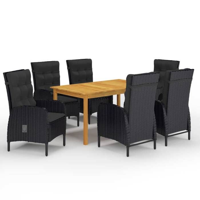 VidaXL Ensemble de Salle à Manger de Jardin 7 pcs Table et Chaises de Repas de Patio Mobilier à Dîner de Terrasse Mobilier 3067776