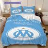 House Marseille Right Goal Three-piece Set (1 * Duvet Cover + 2 * Pillowcase, Without Core) 2D Flat Soft and Comfortable Duvet Cover and Pillowcase