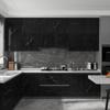 CHIHUT Peelable Wallpaper, Wall Sticker, Marble, 45cm X 600cm, Black, Strong Adhesive, Waterproof, Oil-Resistant, Heat-Resistant, Thick, DIY, Nordic S