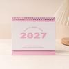 Metal Coil 2027 Desktop Calendar Standing Design Spiral Desk Calendar  Schedule Planning