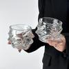 330mL Wave Cup Glass Wine Cup Thicken Juice Crystal Lead-free Whiskey Cocktail Glass Creativity Affordable Luxury Bar Gift