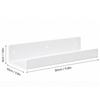 2pcs Vertical Design Wall Mounted Plant Shelf White Floating Shelf Acrylic Display Shelf  Indoor Use